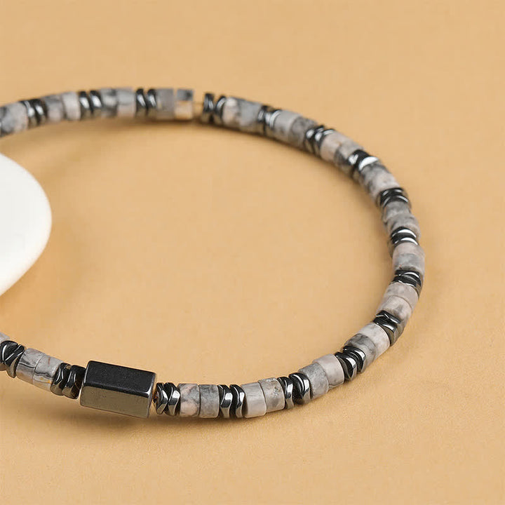 Buddha Stones Sodalith-Hämatit-Erdungswürfel-Abstandshalter-Armband - image 4