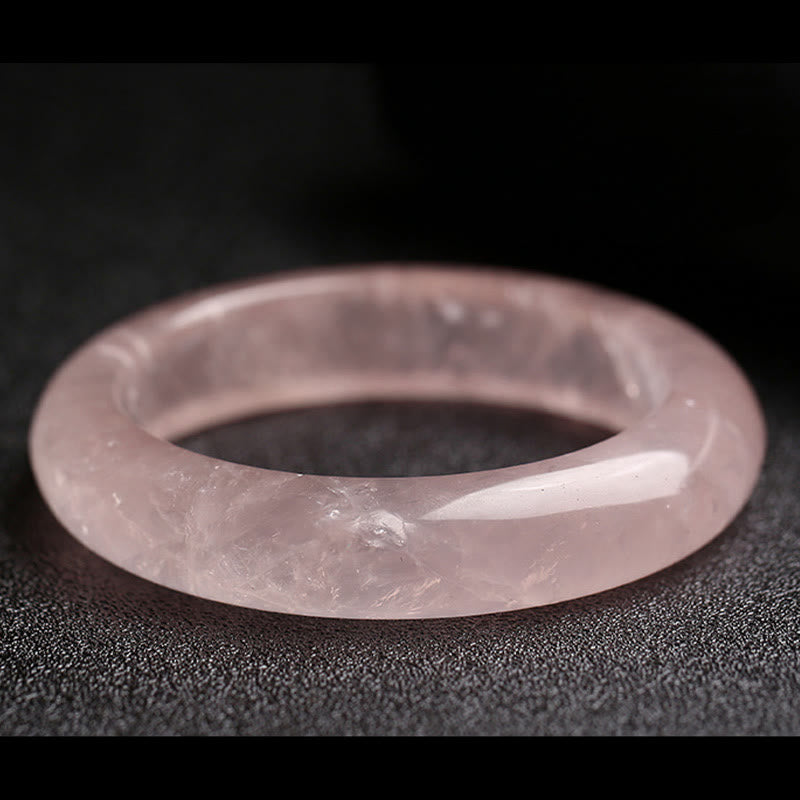 Buddha Stones Natürlicher Rosenquarz Love Caring Armband Armreif - image 7