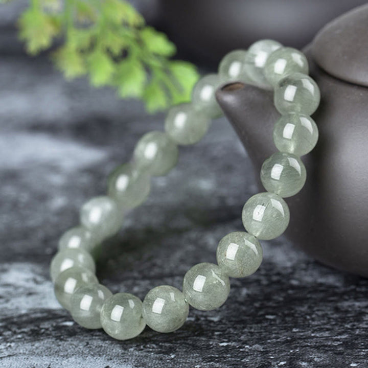 Armband mit Buddha Stonesn, natürlichem grünen Kristall, Segen, Reichtum - image 3