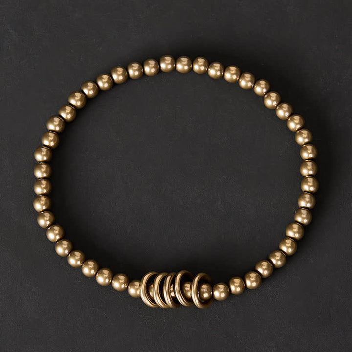 Buddha Stones 4 mm kleine Perlen Messing-Heilarmband - image 1