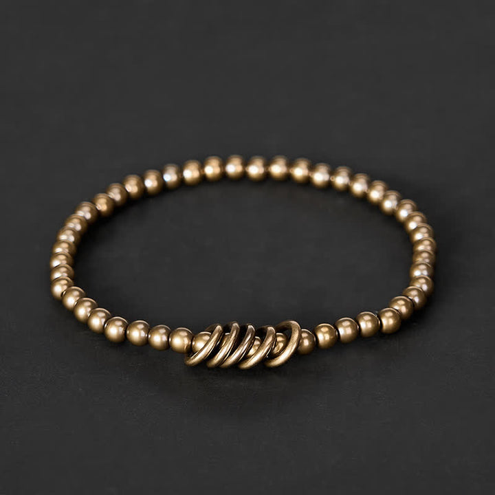 Buddha Stones 4 mm kleine Perlen Messing-Heilarmband - Handgelenkumfang: 20–21 cm (7,9–8,2 Zoll) - image 0