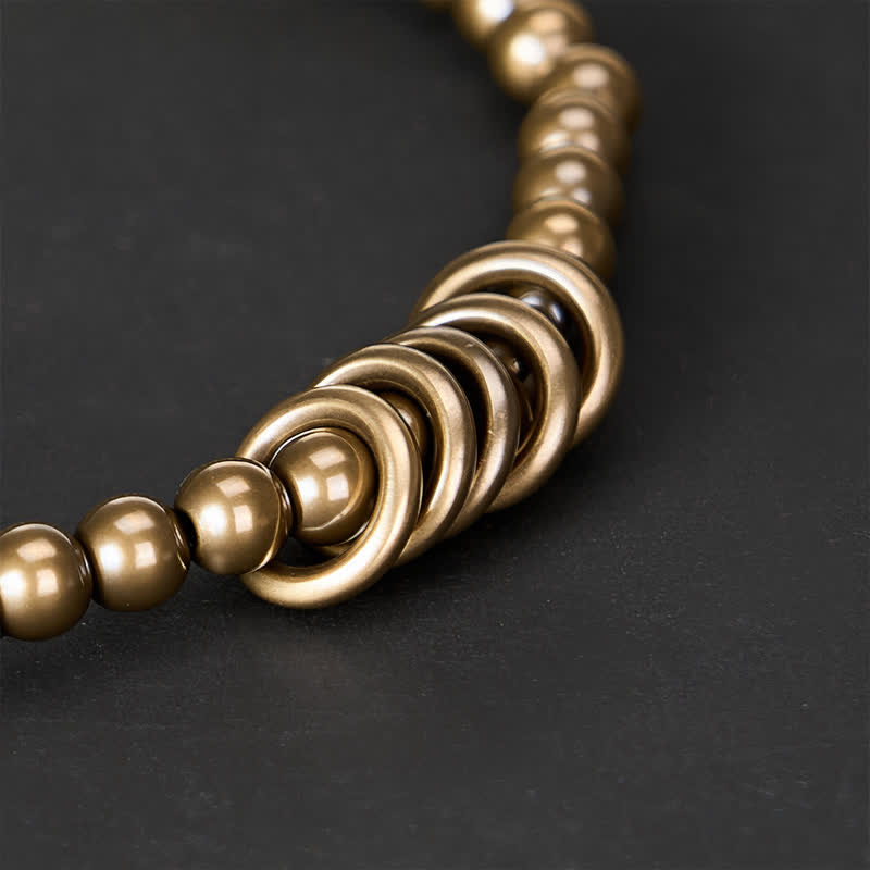 Buddha Stones 4 mm kleine Perlen Messing-Heilarmband - image 3