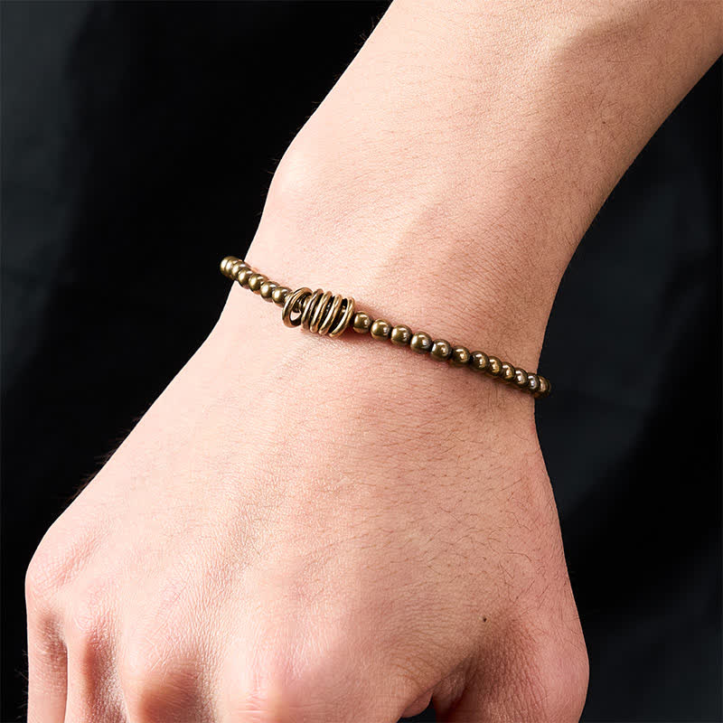 Buddha Stones 4 mm kleine Perlen Messing-Heilarmband - image 4