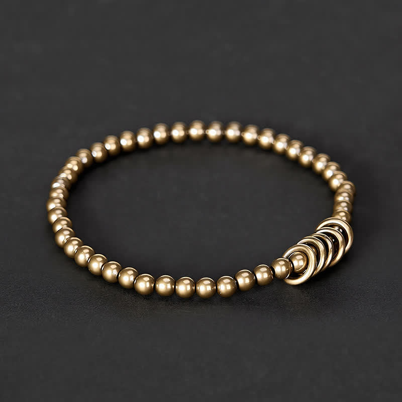 Buddha Stones 4 mm kleine Perlen Messing-Heilarmband - image 2