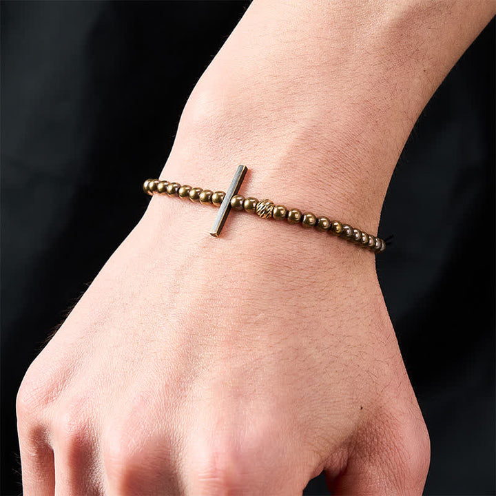 Buddha Stones 4 mm kleine runde Perlen Messing-Heilarmband - image 4