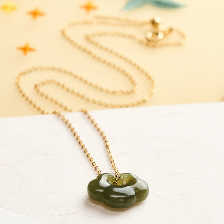 Buddha Stones Vintage-Halskette mit Jade-Anhänger „Glückswolke“ - image 2