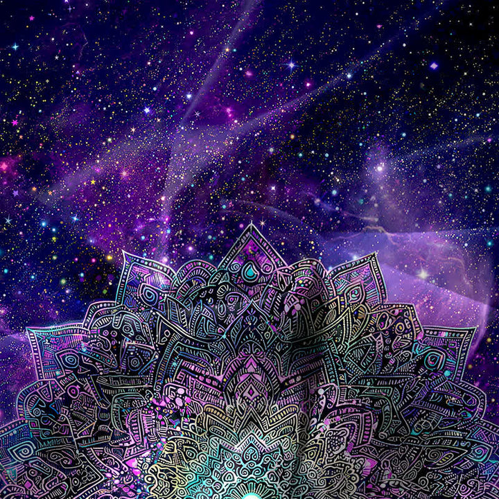 Buddha Stones Lässiges, ärmelloses Midikleid für Damen mit kosmischem Mandala-Galaxie-Muster und Taschen - image 3