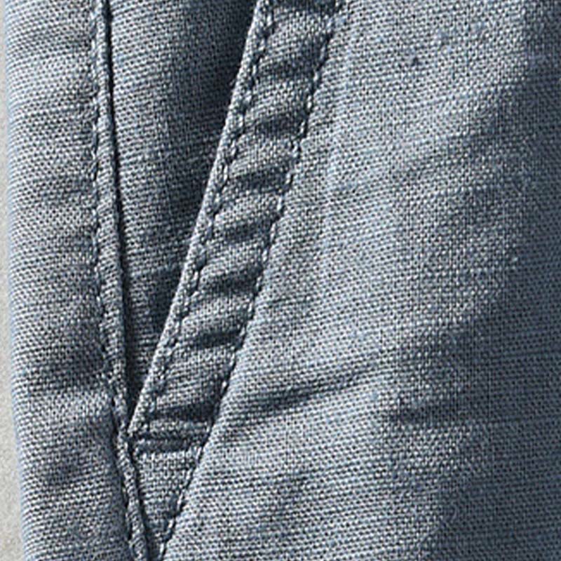 Buddha Stones Lässige, minimalistische Herrenshorts mit Knopf und Reißverschluss aus Baumwoll-Leinen-Mischgewebe für Frühling und Sommer mit Tasche – ideal für Frühling und Sommer. - image 18