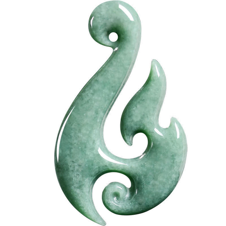 Buddha Stones Halskette mit spiralförmigem Anhänger aus natürlichem Jade - image 9
