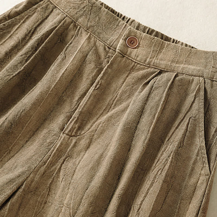 Buddha Stones Lässige, minimalistische Damen-Shorts mit Tasche für den Sommer - image 4