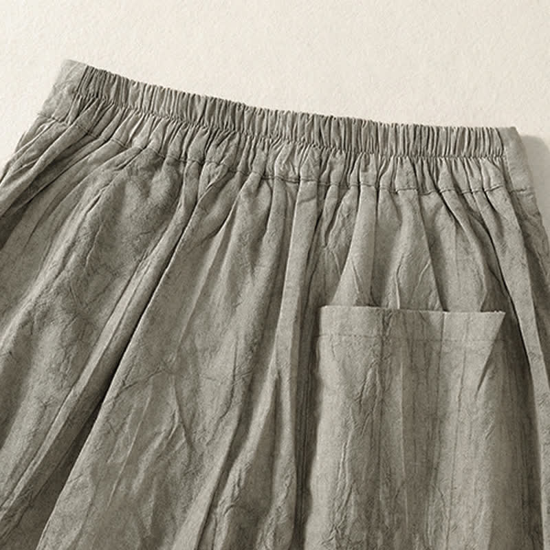 Buddha Stones Lässige, minimalistische Damen-Shorts mit Tasche für den Sommer - image 14
