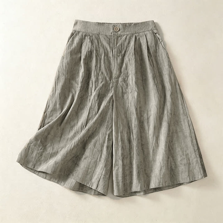Buddha Stones Lässige, minimalistische Damen-Shorts mit Tasche für den Sommer - Hellgrau - US8-10, UK/AU12-14, EU40-42 (2XL) - image 10