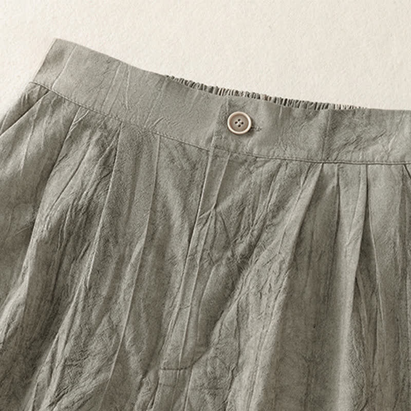 Buddha Stones Lässige, minimalistische Damen-Shorts mit Tasche für den Sommer - image 13
