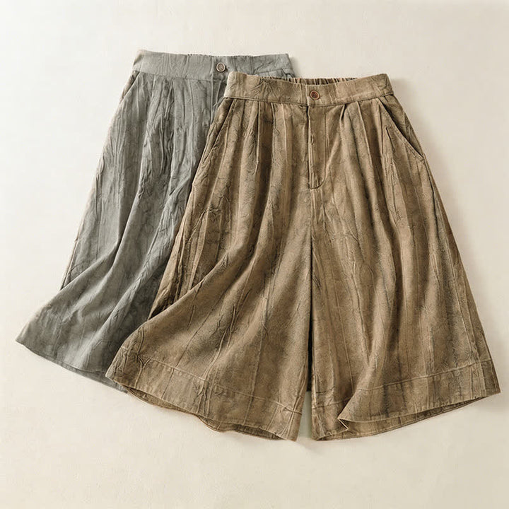 Buddha Stones Lässige, minimalistische Damen-Shorts mit Tasche für den Sommer - image 17