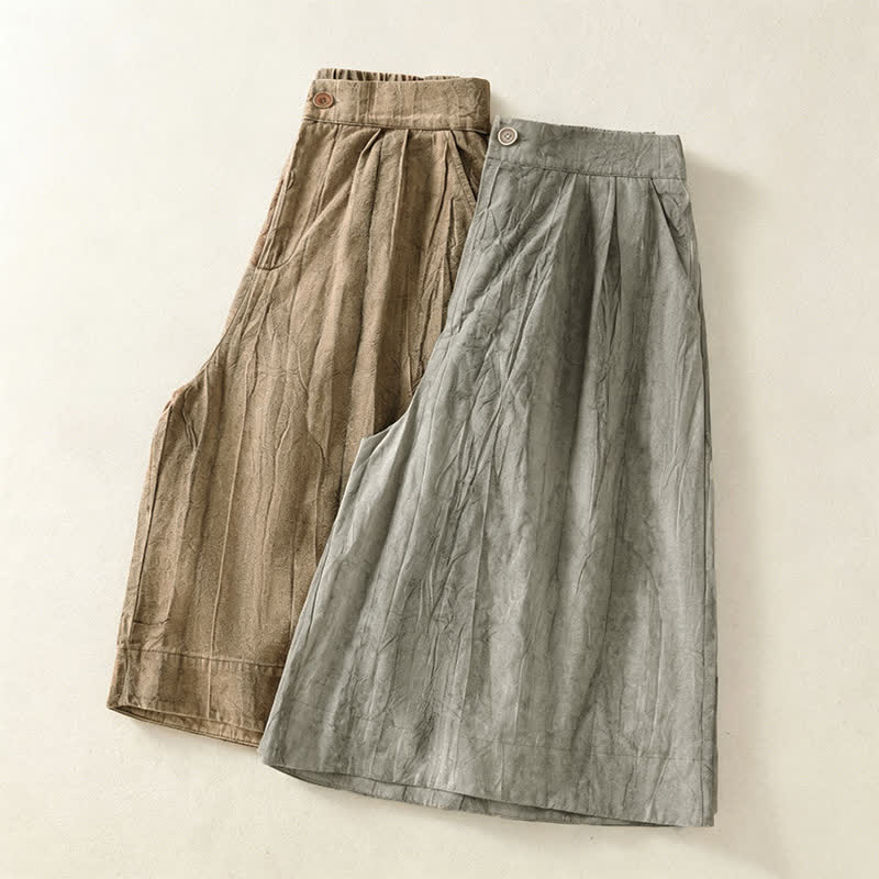 Buddha Stones Lässige, minimalistische Damen-Shorts mit Tasche für den Sommer - image 18