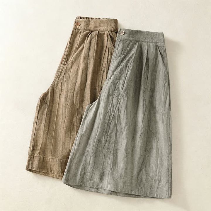 Buddha Stones Lässige, minimalistische Damen-Shorts mit Tasche für den Sommer - image 18