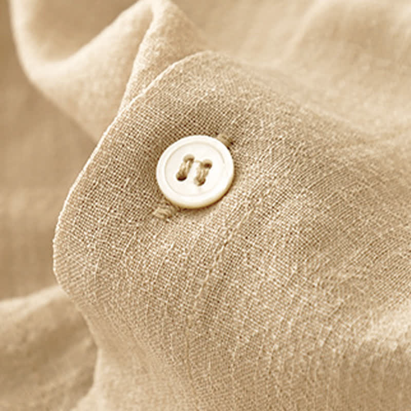 Buddha Stones Lässiges, minimalistisches Tanktop mit Knopfleiste für Damen – ärmellos - image 6