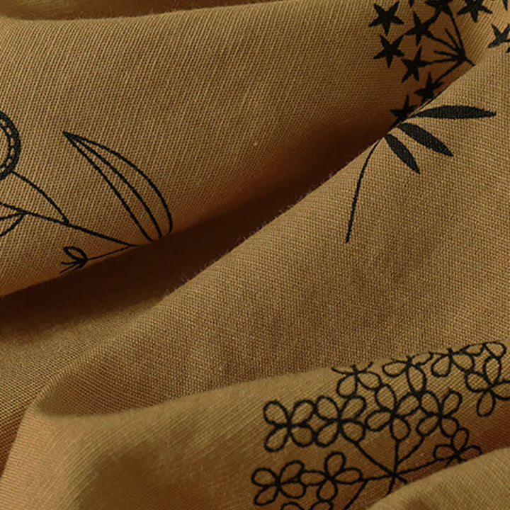 Buddha Stones Lässige Vintage-Sommerhose mit Blumenmuster, Kordelzug, weites Bein und Tasche - image 9