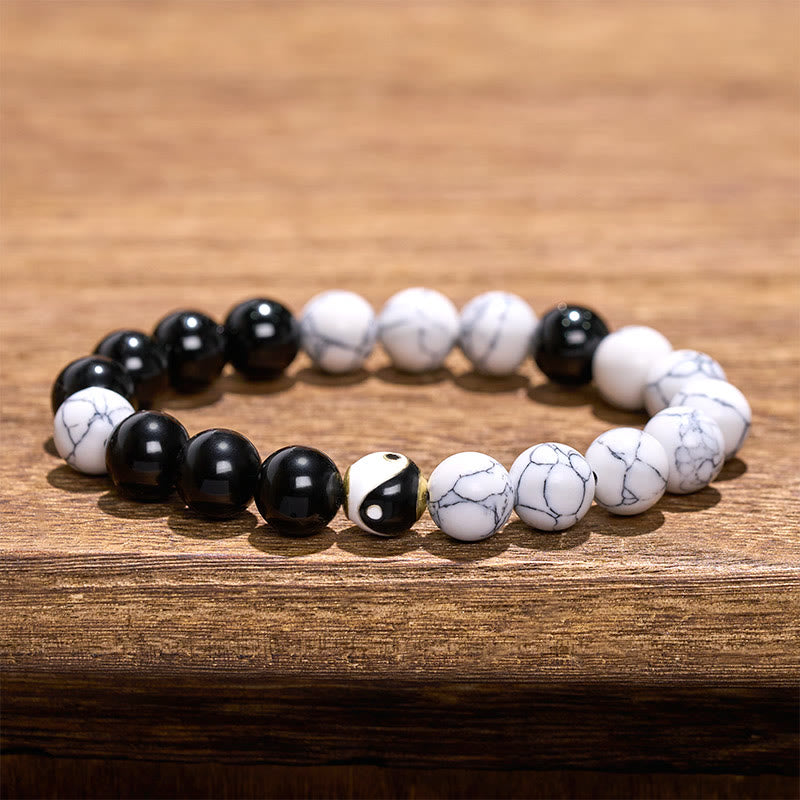 Buddha Stones Tibetisches rundes Yin-Yang-Balance-Armband aus Kupfer - image 9