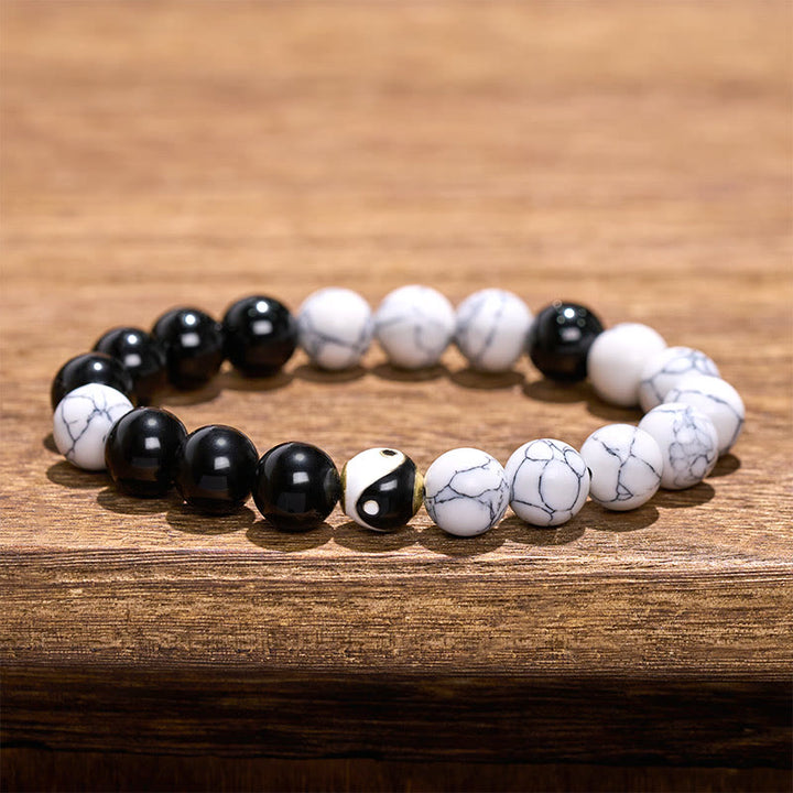 Buddha Stones Tibetisches rundes Yin-Yang-Balance-Armband aus Kupfer - image 9