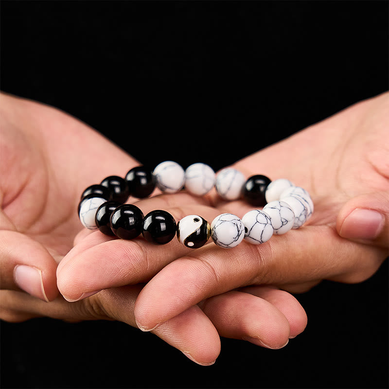 Buddha Stones Tibetisches rundes Yin-Yang-Balance-Armband aus Kupfer - image 10