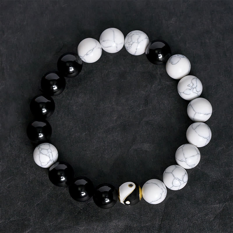 Buddha Stones Tibetisches rundes Yin-Yang-Balance-Armband aus Kupfer - image 3