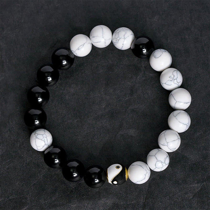 Buddha Stones Tibetisches rundes Yin-Yang-Balance-Armband aus Kupfer - image 3