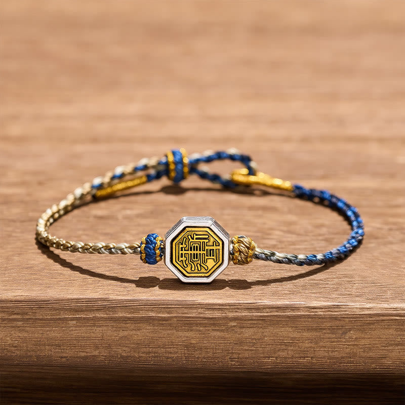 Buddha Stones Handgewebtes Bagua-Oktagon-Abstandshalter-Bastelarmband mit verstellbarer, geflochtener Kordel - image 1