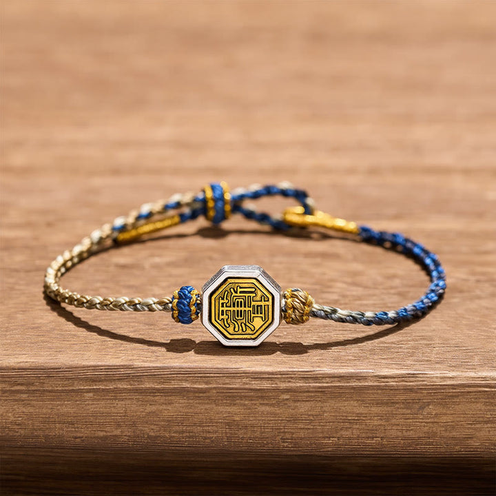 Buddha Stones Handgewebtes Bagua-Oktagon-Abstandshalter-Bastelarmband mit verstellbarer, geflochtener Kordel - image 1
