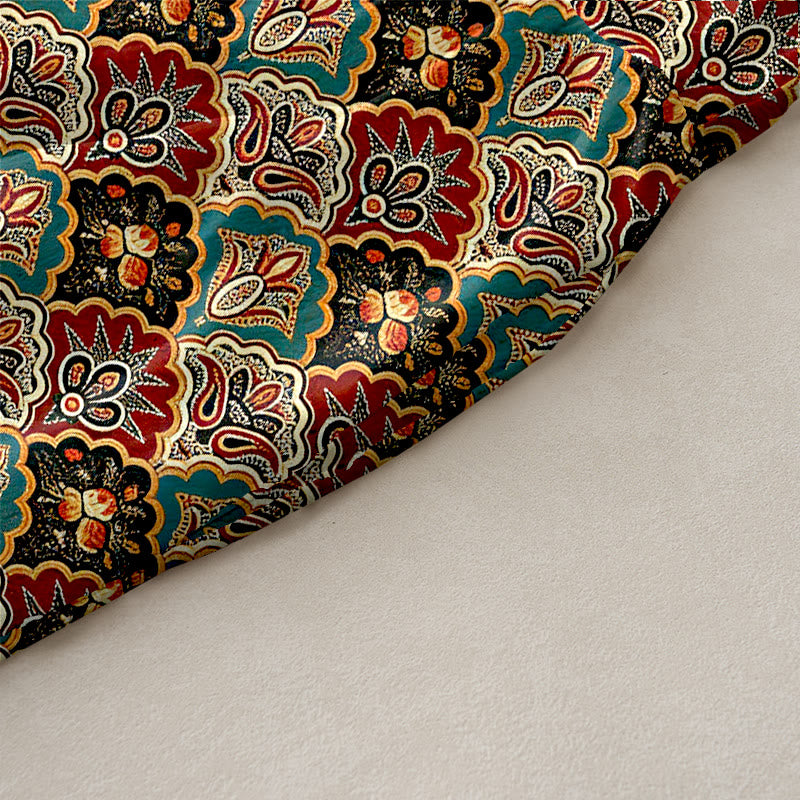 Buddha Stones Sommerliches, lässiges, ärmelloses Midikleid mit Taschen im Vintage-Stil mit persischem Blumenmuster für Damen - image 2