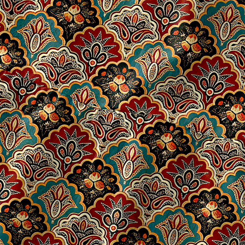 Buddha Stones Sommerliches, lässiges, ärmelloses Midikleid mit Taschen im Vintage-Stil mit persischem Blumenmuster für Damen - image 1