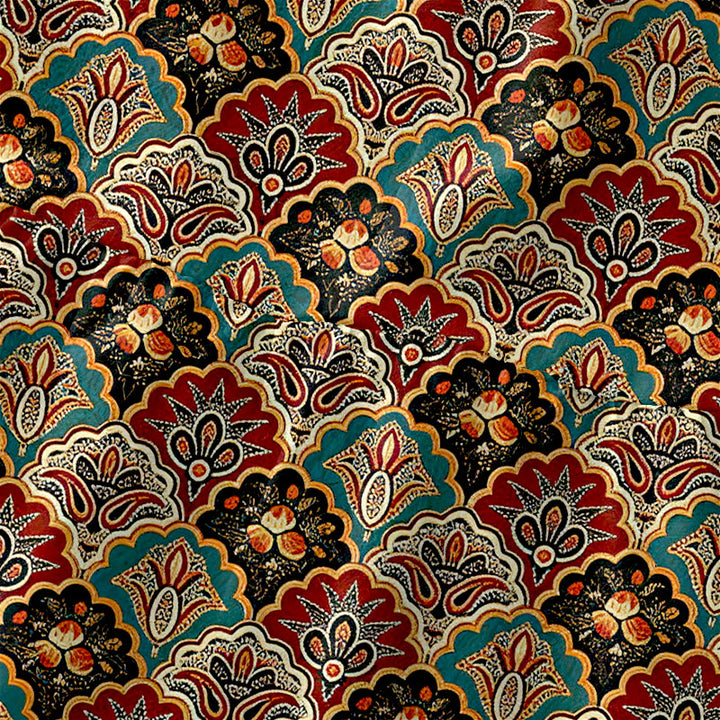Buddha Stones Sommerliches, lässiges, ärmelloses Midikleid mit Taschen im Vintage-Stil mit persischem Blumenmuster für Damen - image 1