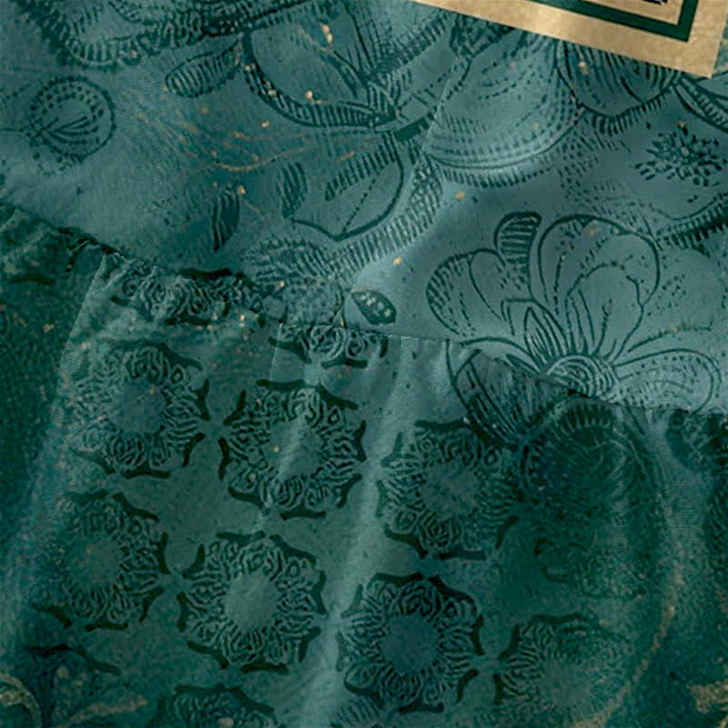 Buddha Stones Lässiges, sommerliches, ärmelloses Midikleid für Damen mit Vintage-Blumenrankenmuster und Taschen - image 1