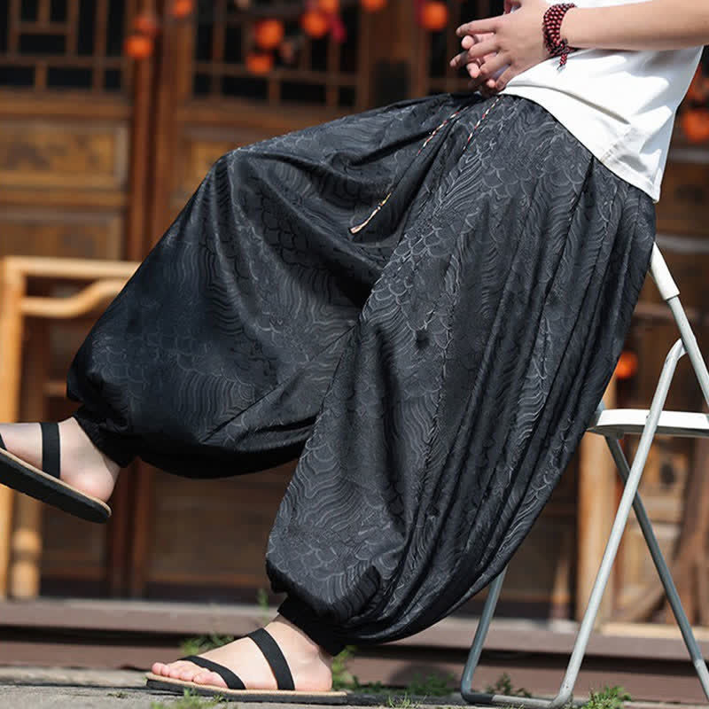 Buddha Stones Lässige Sommer-Haremshosen im Boho-Stil mit abstraktem Muster für Herren - image 17
