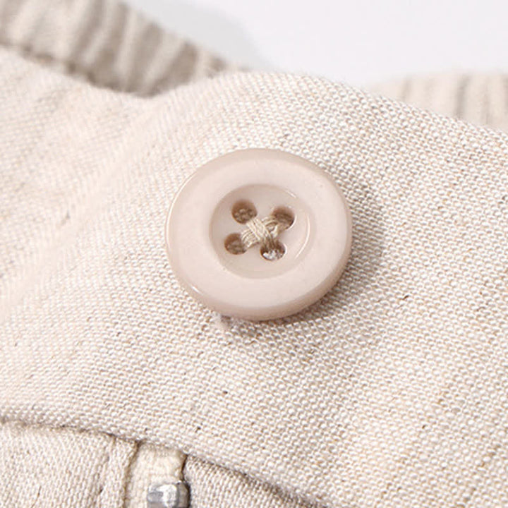 Buddha Stones Lässige, minimalistische Herrenshorts mit Reißverschluss und Taschen im Sommer-Look, einfarbig, mit Taschen - image 9