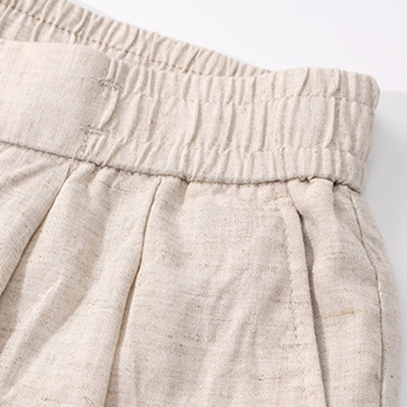 Buddha Stones Lässige, minimalistische Herrenshorts mit Reißverschluss und Taschen im Sommer-Look, einfarbig, mit Taschen - image 10