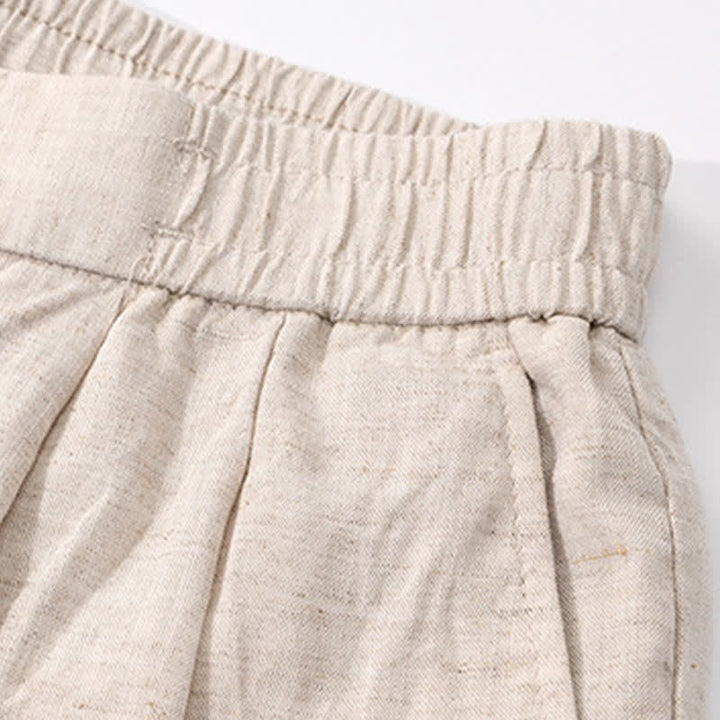 Buddha Stones Lässige, minimalistische Herrenshorts mit Reißverschluss und Taschen im Sommer-Look, einfarbig, mit Taschen - image 10