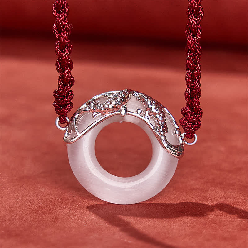 Buddha Stones Armband aus weißem Jade-Koi-Fisch und rotem Faden - image 8