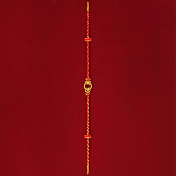 Buddha Stones Rotes Armband mit geflochtenem Knoten und chinesischen Tierkreiszeichen - image 4