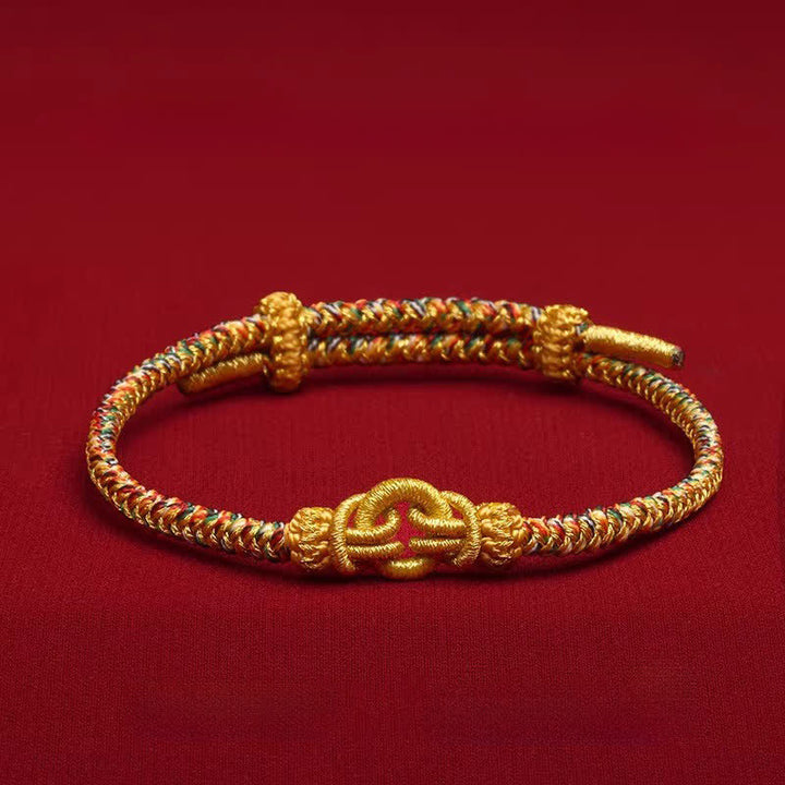Buddha Stones Rotes Armband mit geflochtenem Knoten und chinesischen Tierkreiszeichen - Hund und Schwein - Handgelenkumfang: 14–20 cm - image 17