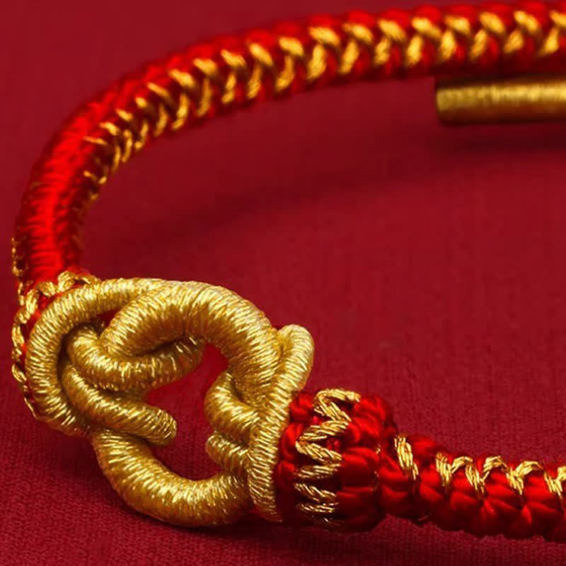 Buddha Stones Rotes Armband mit geflochtenem Knoten und chinesischen Tierkreiszeichen - image 11