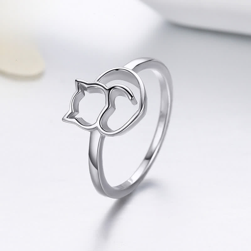 Buddha Stones Minimalistischer Erdungsring aus Kupfer für Katzen - image 1