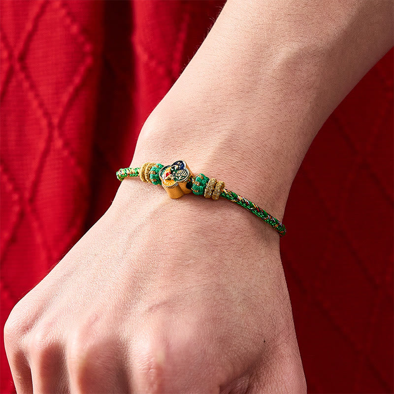 Buddha Stones Handgewebtes Seilarmband mit Koi-Fisch-Motiv und Fu-Zeichen - image 12