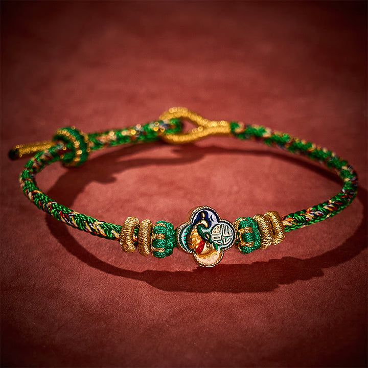 Buddha Stones Handgewebtes Seilarmband mit Koi-Fisch-Motiv und Fu-Zeichen - image 13