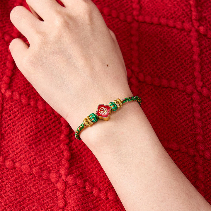 Buddha Stones Handgewebtes Seilarmband mit Koi-Fisch-Motiv und Fu-Zeichen - image 11
