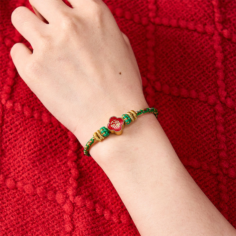Buddha Stones Handgewebtes Seilarmband mit Koi-Fisch-Motiv und Fu-Zeichen - image 11