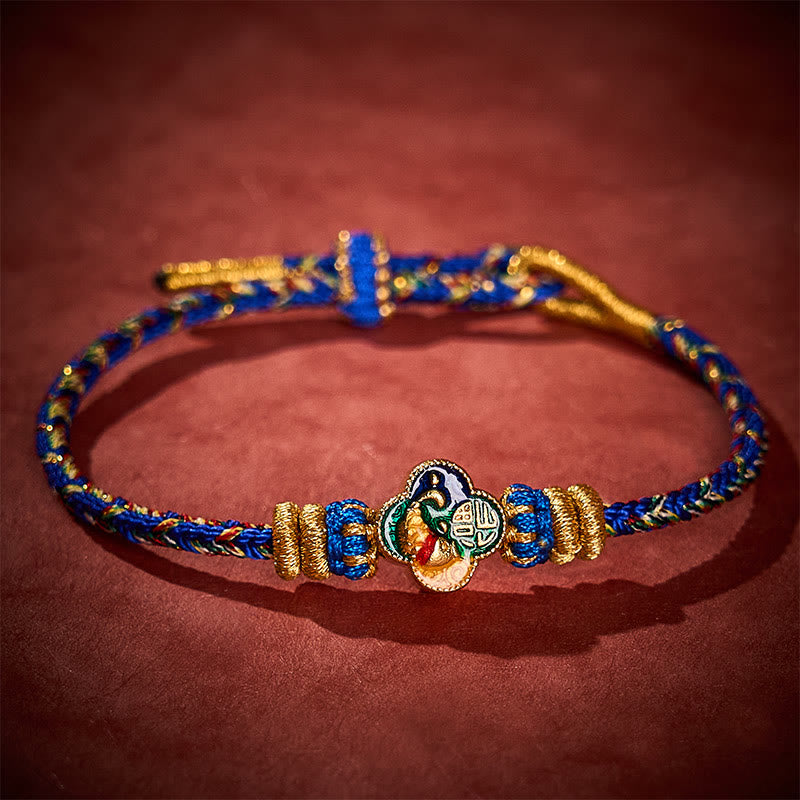 Buddha Stones Handgewebtes Seilarmband mit Koi-Fisch-Motiv und Fu-Zeichen - image 17