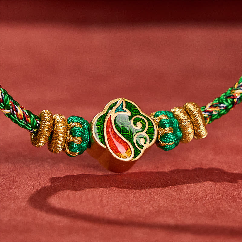 Buddha Stones Handgewebtes Armband aus Seil mit Koi-Fisch-Motiv - image 12