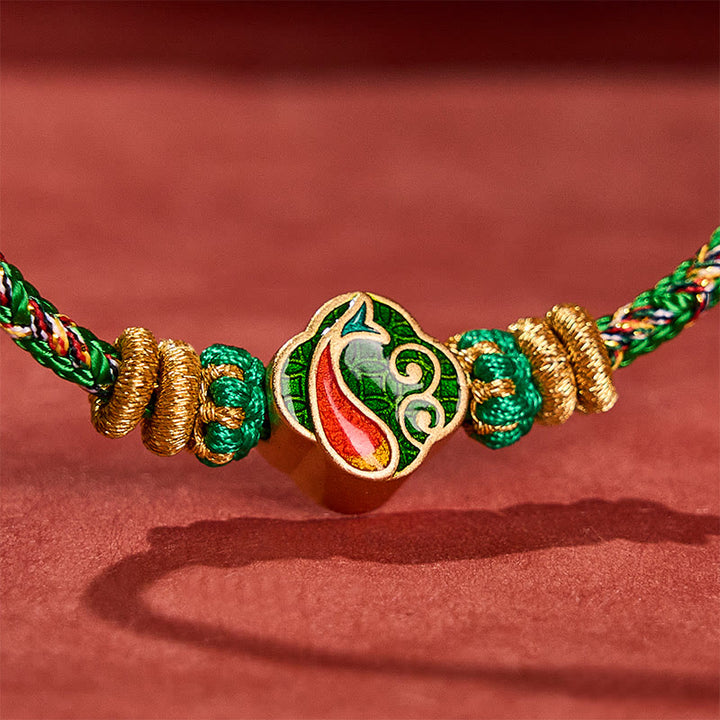 Buddha Stones Handgewebtes Armband aus Seil mit Koi-Fisch-Motiv - image 12