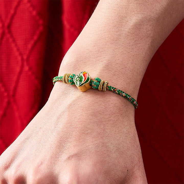 Buddha Stones Handgewebtes Armband aus Seil mit Koi-Fisch-Motiv - image 4
